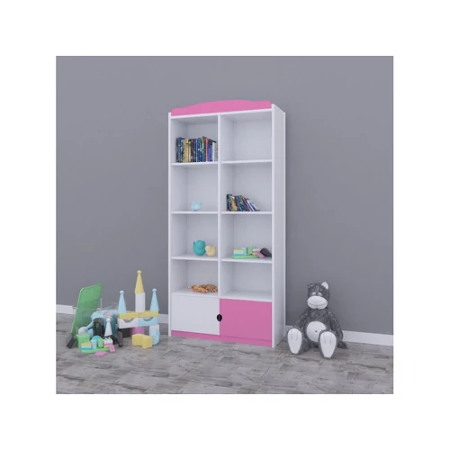 Állószekrény gyerekszobákba - Classic RW11 fehér-pink