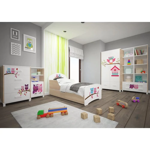 Leesésgátlós gyerekágy matraccal - Happy Animals 90x190 cm - AM01