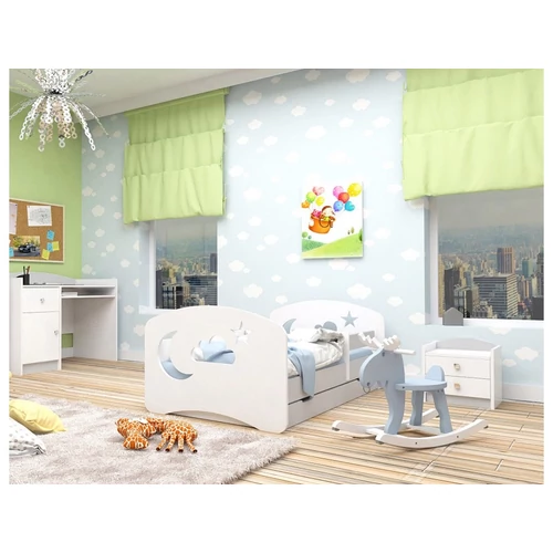 Happy Design gyerekágy 90x190 cm-es - Felhő - szürke kerettel
