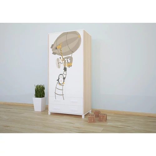 Gardróbszekrény gyerekszobákba SZ06 - Animals hőlégballonos