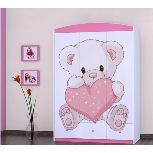 Happy gardrób gyerekszobába - SZ11A - szíves plüssmackó