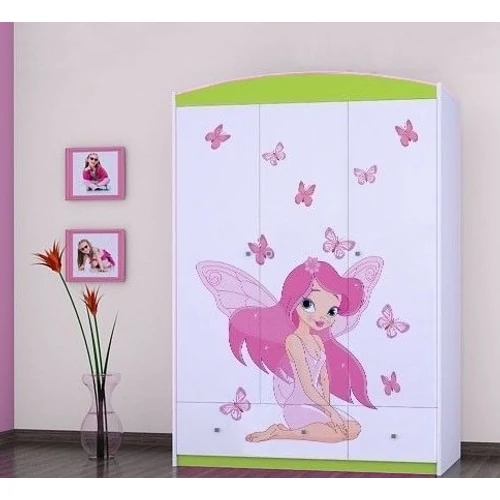 Happy gardrób gyerekszobába - SZ11A - tündér pillangókkal