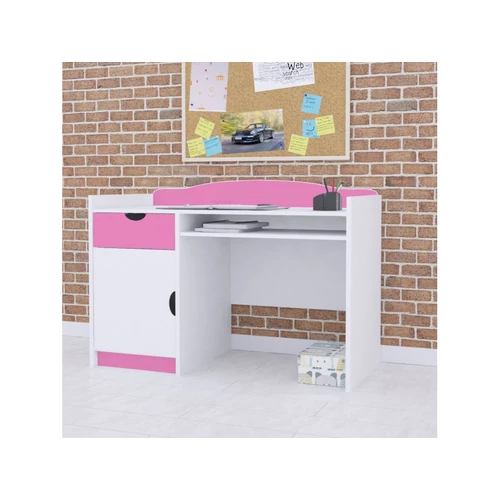 Classic B04 gyerek íróasztal - fehér-pink