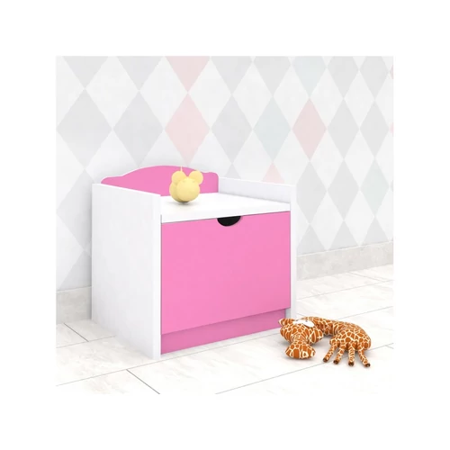 Classic éjjeliszekrény gyerekszobába - fehér-pink