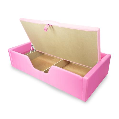Kárpitos gyerekágy - pink keret - rózsaszín - Diamond 2-es méret