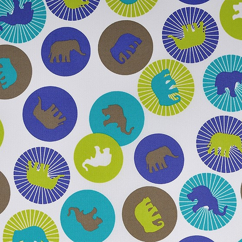 Wextra leesésgátlós kárpitos gyerekágy: kiwi zöld kék elefántos 12