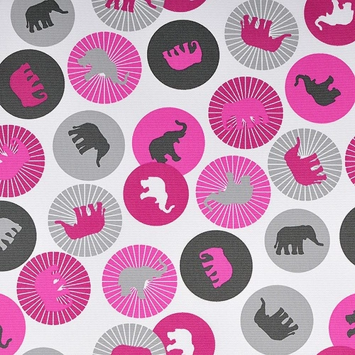 Ágytakaró gyerekágyra - gumipántokkal rögzíthető - 63x150 cm - pink elefántos