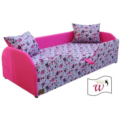 Wextra leesésgátlós kárpitos gyerekágy: pink rózsaszín baglyos 11
