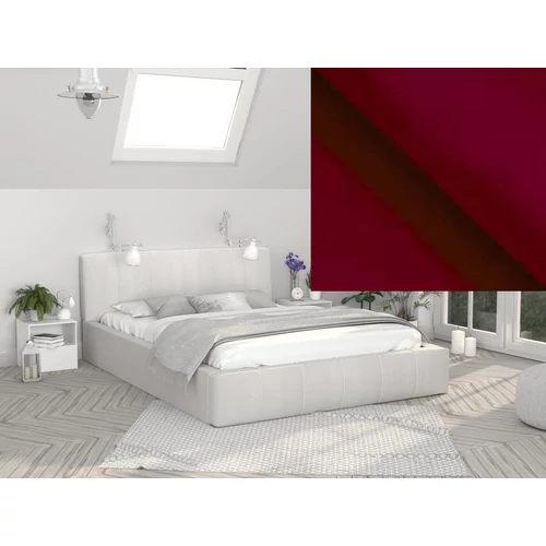 Kárpitozott franciaágy keret - FLORIDA - vörösbor Paris szövettel