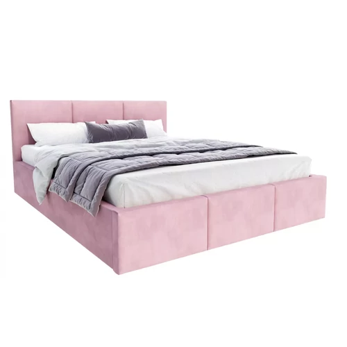 Kárpitozott franciaágy keret - FRESIA - pink Paris
