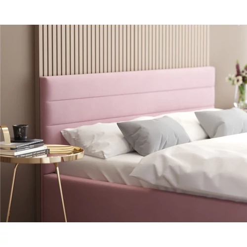 Kárpitozott franciaágy keret - VIRGINIA - pink Paris