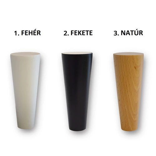 fehér, fekete és natúr színű lábakkal kérhető a kanapé