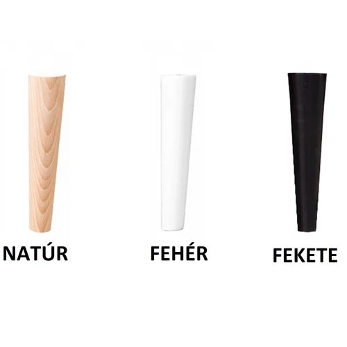 Natúr, fehér és fekete színben választhatók a kanapé lábai