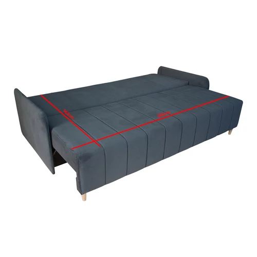 Kihúzott állapotban: hosszúsága 193 cm, szélessége: 142 cm