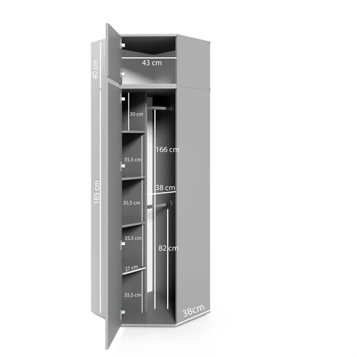 Előszoba szekrény - EMI 40 WHITE