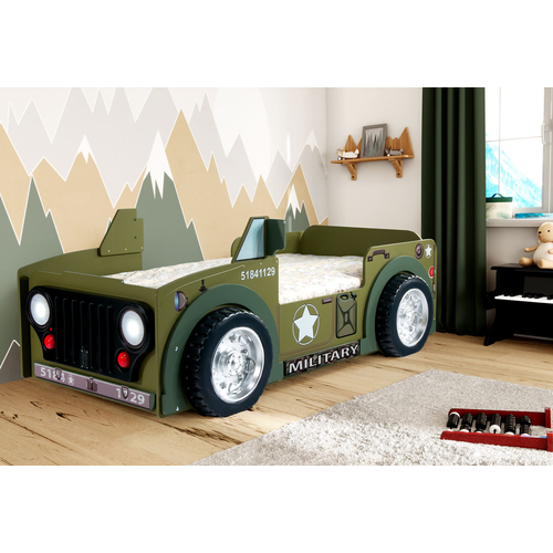 Jeep autó formájú gyerekágy - Military