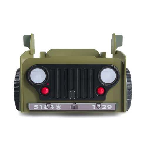 Jeep autó formájú gyerekágy matraccal - Military