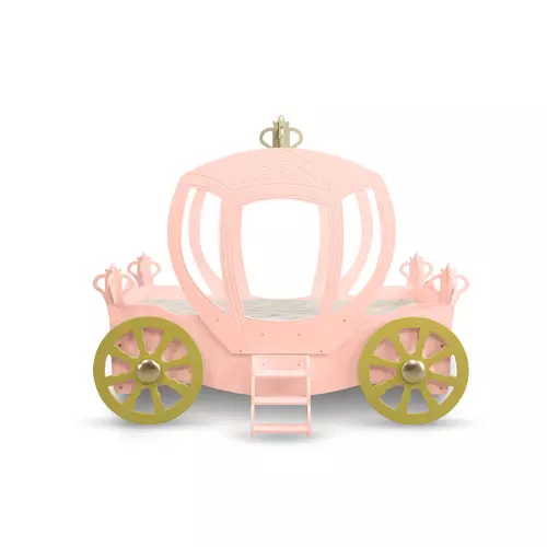Hintó formájú gyerekágy - Princess Carriage - rózsaszín