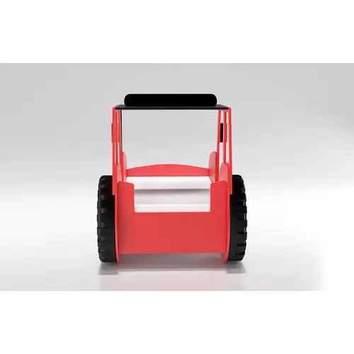 Traktor formájú gyerekágy - Tractor - piros