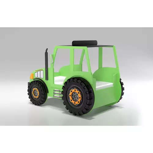 Traktor formájú gyerekágy - Tractor - zöld