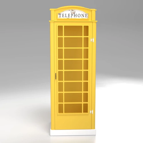 Telefonfülke szekrény - sárga