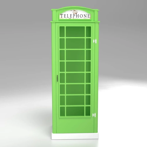Szekrény - zöld telefonfülke
