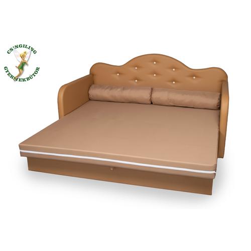 Romantic kanapéágy - caramel eco - kávé Diamond