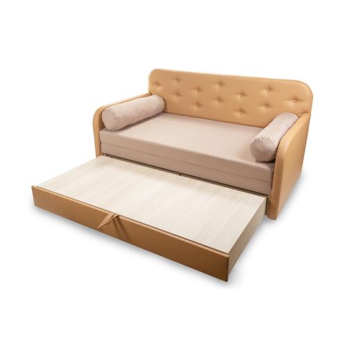 Romeo kanapéágy: caramel eco bőr- kávé Diamond