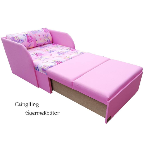 Rori Sunshine ágyneműtartós kárpitos fotelágy: pink királylányos 2