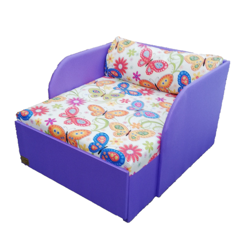 Rori Sunshine ágyneműtartós kárpitos fotelágy - lila nagy pillangós