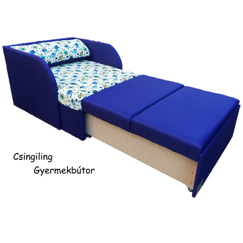 Rori Wextra ágyneműtartós kárpitos fotelágy: kék nagy baglyos 2