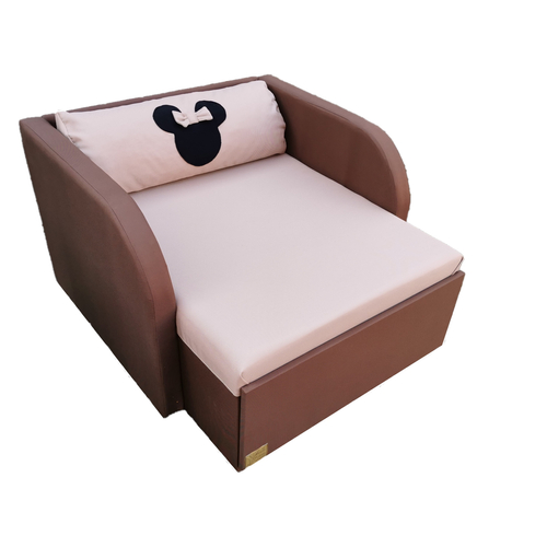 Rori Diamond ágyneműtartós kárpitos fotelágy - csokibarna bézs Minnie