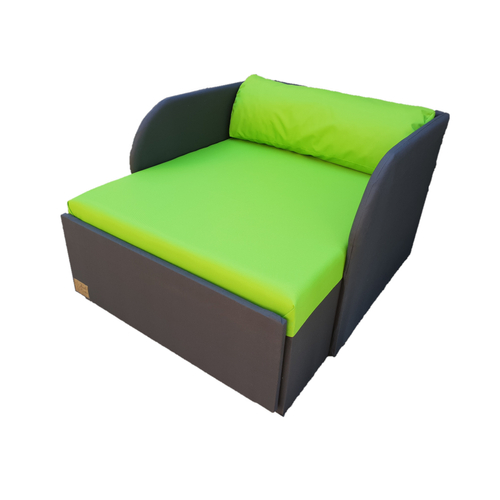 Rori Wextra ágyneműtartós kárpitos fotelágy - grafit pisztácia zöld
