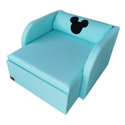 Rori Wextra ágyneműtartós kárpitos fotelágy - menta Mickey
