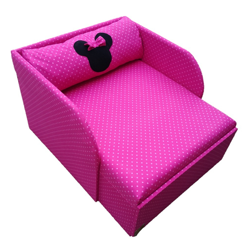 Rori Wextra ágyneműtartós kárpitos fotelágy - pink pöttyös Minnie