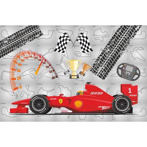 Rori Diamond ágyneműtartós kihúzható kanapéágy: grafit Formula1 2
