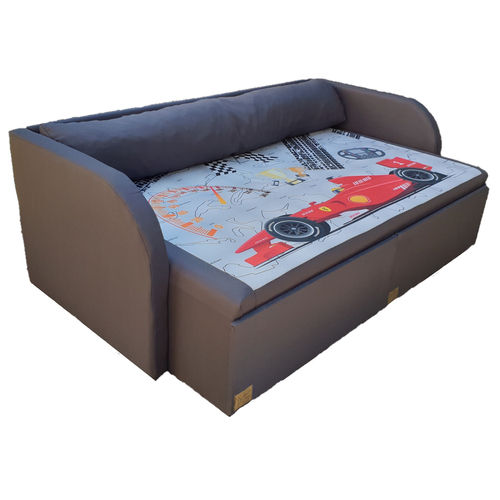 Rori Diamond ágyneműtartós kihúzható kanapéágy - grafit Formula1 versenyautós