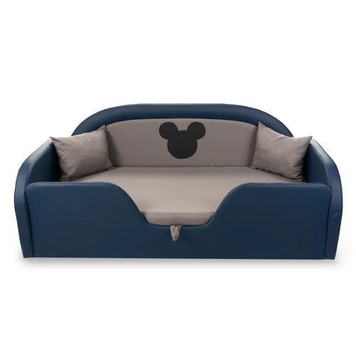 Sky Eco gyerekágy - sötétkék eco - szürke diamond - Mickey dekor