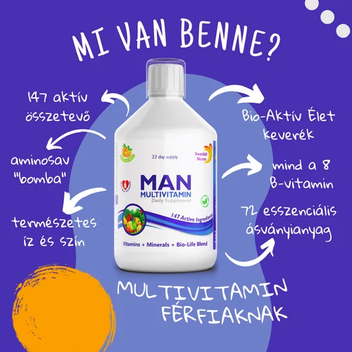 Swedish Nutra Man - folyékony multivitamin férfiaknak 500ml