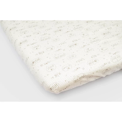 Pamut gumis lepedő gyerekágyra - szürke Hello - 60x120 cm