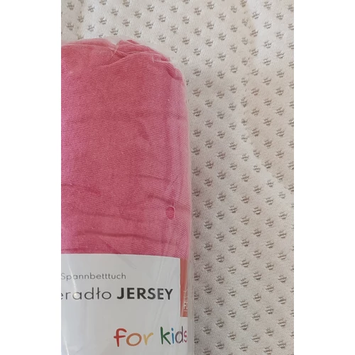 Pamut gumis lepedő - Jersey for kids - rózsaszín 80x180 cm